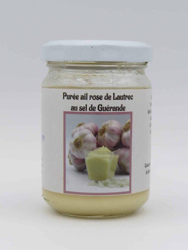 Purée ail rose de Lautrec nature au sel de Guérande 120g