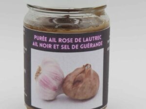 Purée ail rose de Lautrec Ail Noir et sel de Guérande 120g