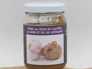 Purée ail rose de Lautrec Ail Noir et sel de Guérande 120g