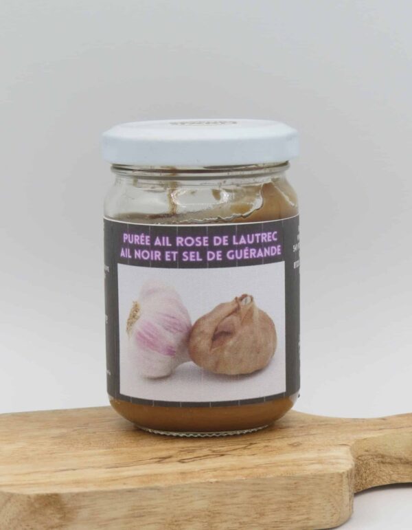 Purée ail rose de Lautrec Ail Noir et sel de Guérande 120g