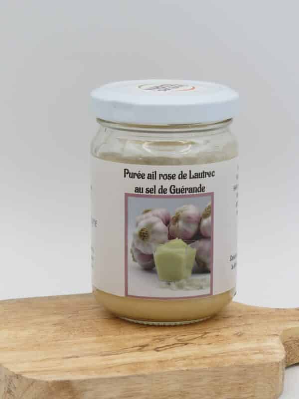 Purée ail rose de Lautrec nature au sel de Guérande 120g